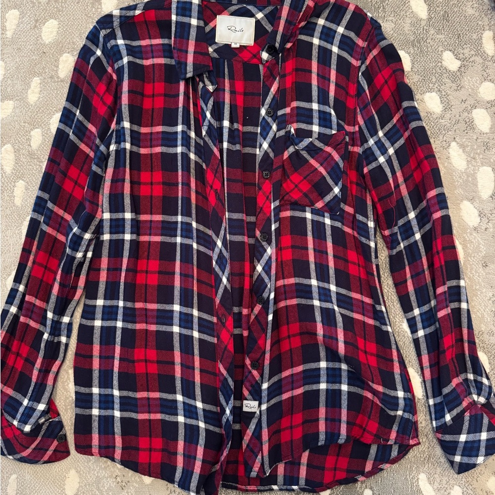 Rails women’s flannel Shirt - Red and Blue
